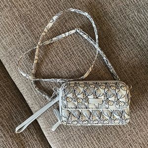 Vera Bradley owl pattern extended wallet crossbody / wristlet combo